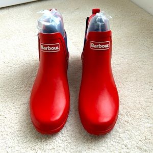 Barbour Wilton Red Women's Boots NWT